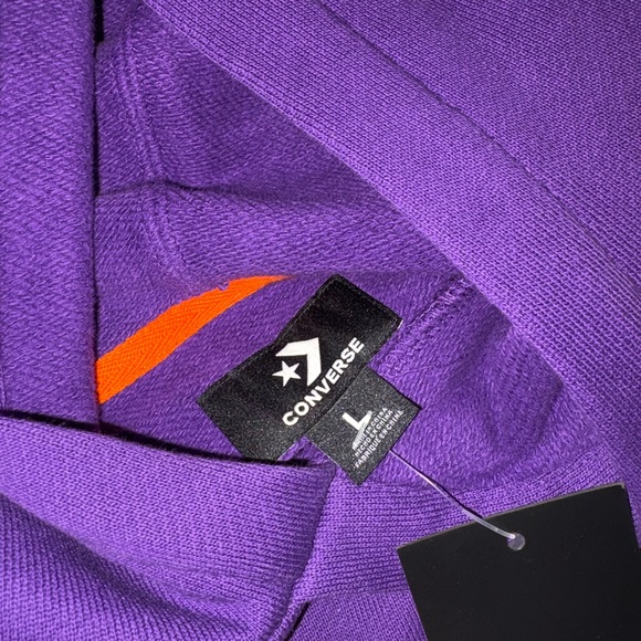 Converse x just don Purple Hoodie with Orange Accent - Picture 3 of 4